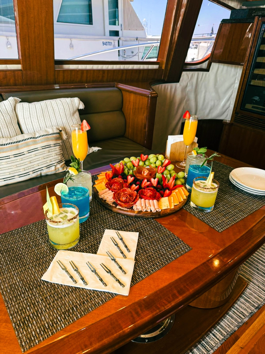 Yacht food and drink