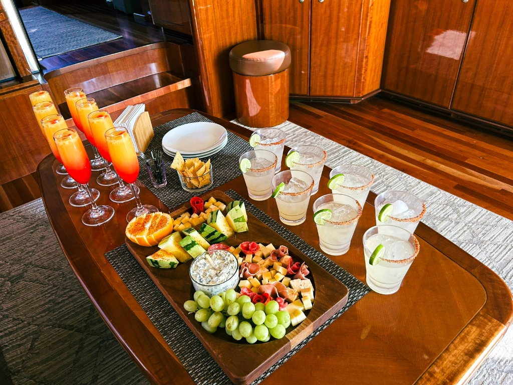 Yacht food and drink