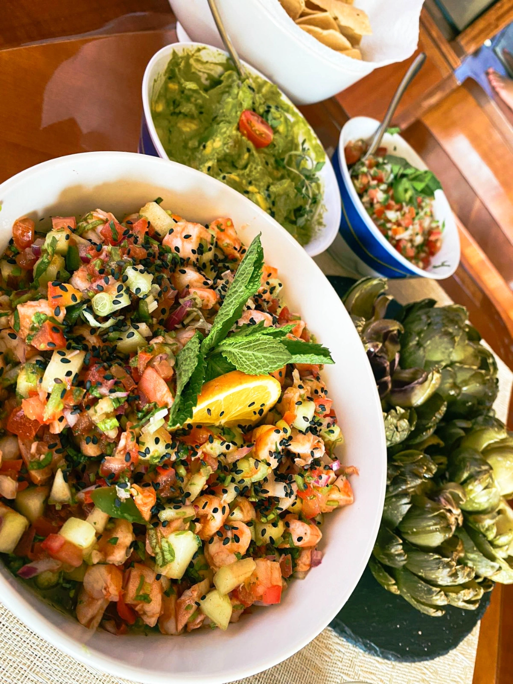 Yacht food and drink