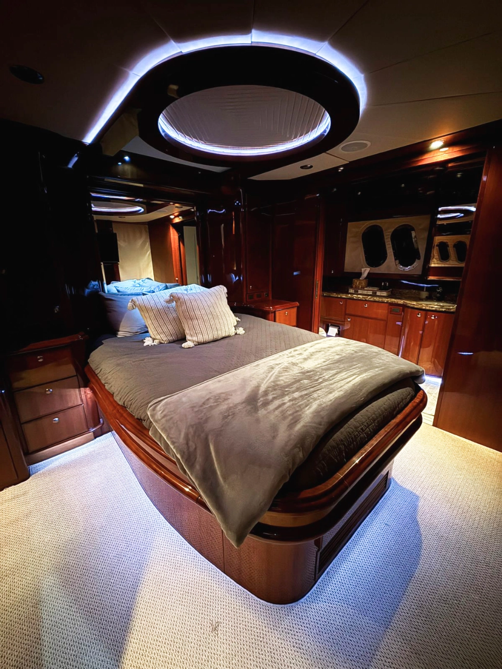 Yacht interior dining